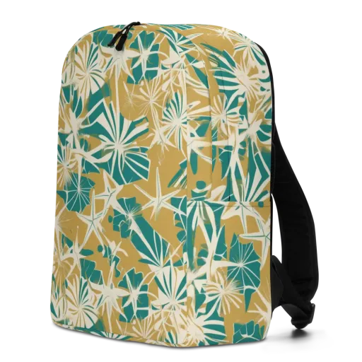 Teal Garden Rhapsody on a Minimalist Backpack