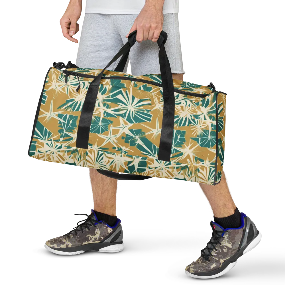 Teal Garden Rhapsody on Duffle Bag — Front