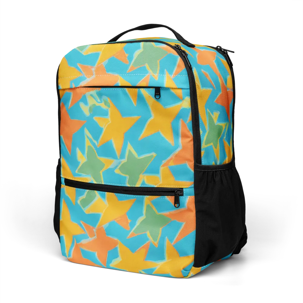 Turquoise Stardust on Utility Backpack — Left Front