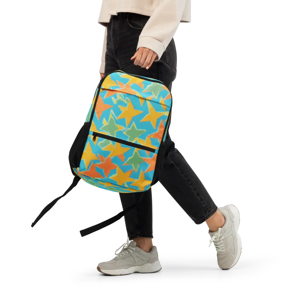 Turquoise Stardust on Utility Backpack — Front