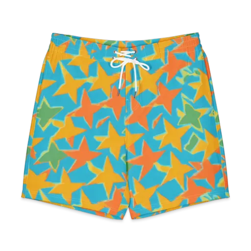 Turquoise Stardust on a Men's Board Shorts