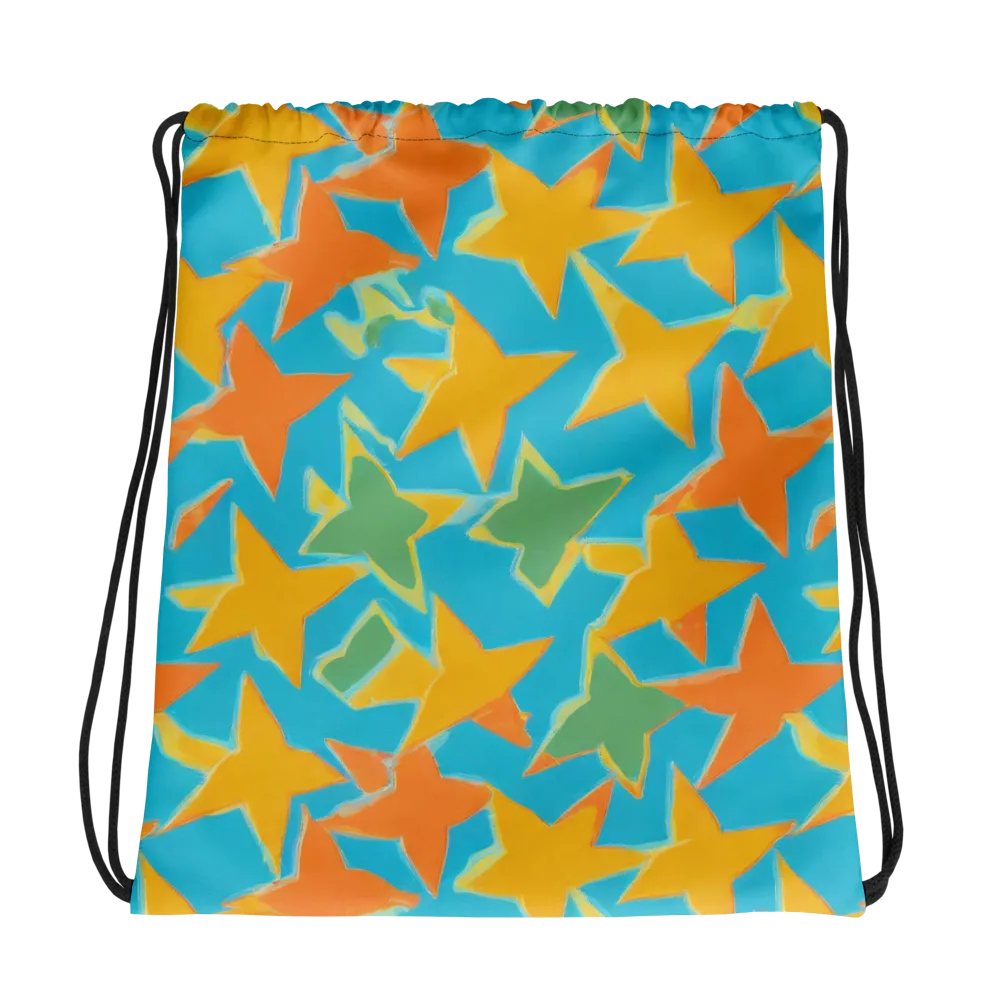 Turquoise Stardust on Drawstring Bag — Photo