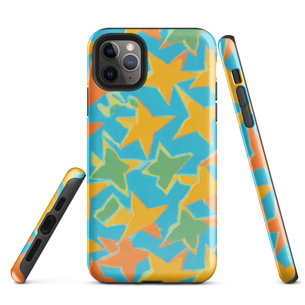 Turquoise Stardust on Tough Case for iPhone® — Front