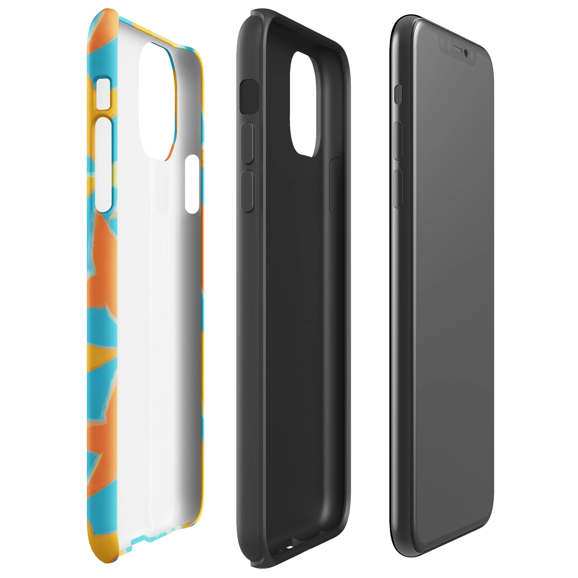 Turquoise Stardust on Tough Case for iPhone® — Right