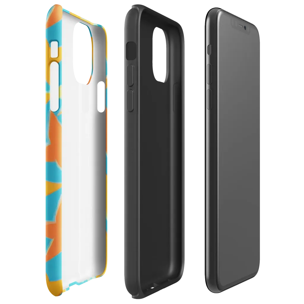 Turquoise Stardust on Tough Case for iPhone® — Right