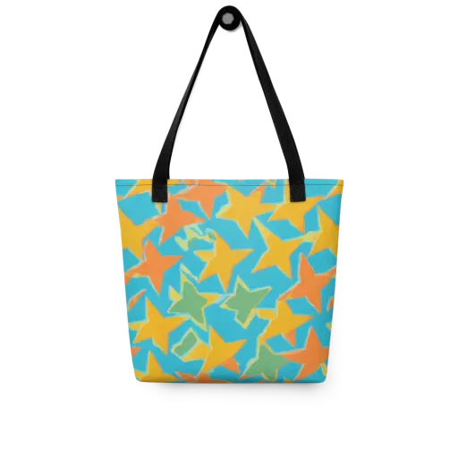 Turquoise Stardust on a Tote Bag