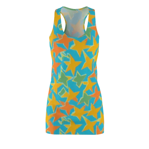 Turquoise Stardust on a Racerback Dress