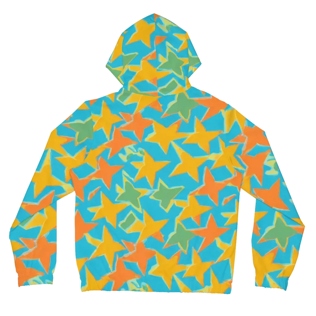 Turquoise Stardust on Women's Full-Zip Hoodie — Back