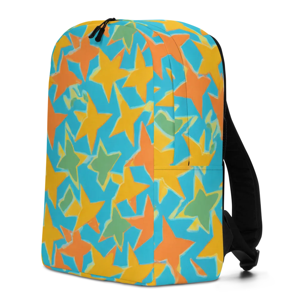 Turquoise Stardust on Minimalist Backpack — Left
