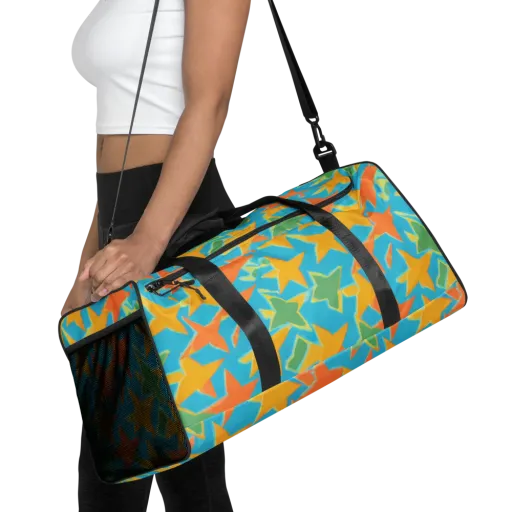 Turquoise Stardust on a Duffle Bag