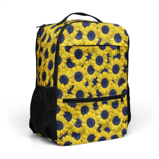 Midnight Sunflowers on a Utility Backpack