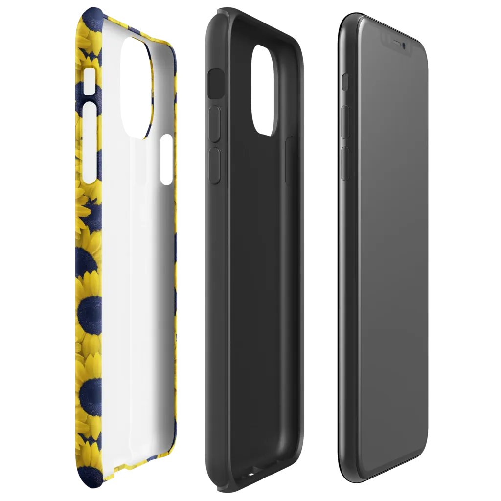 Midnight Sunflowers on Tough Case for iPhone® — Right