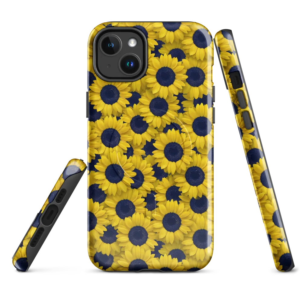 Midnight Sunflowers on MagSafe Tough Case for iPhone® — Front