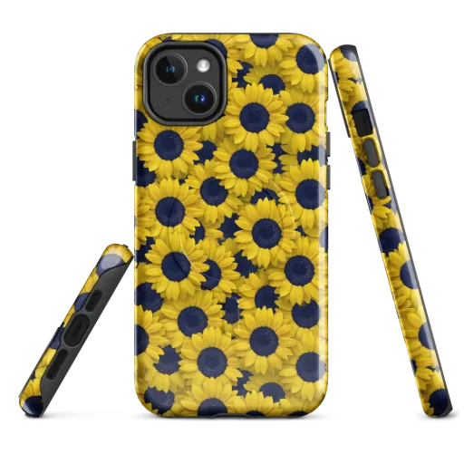 Midnight Sunflowers on a MagSafe Tough Case for iPhone®