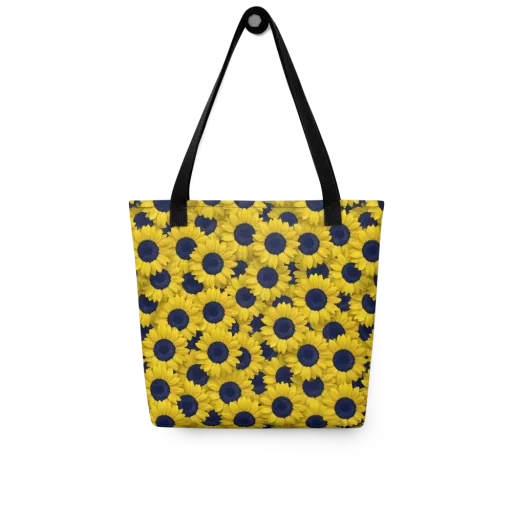 Midnight Sunflowers on a Tote Bag