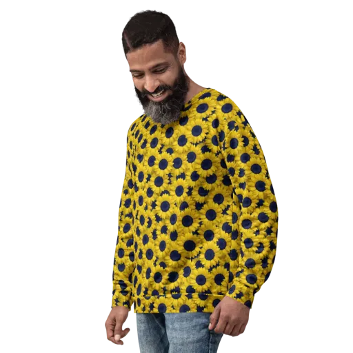 Midnight Sunflowers on a Sweatshirt