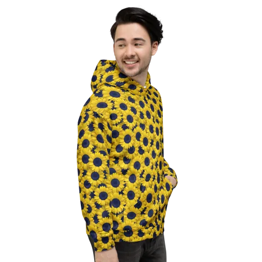 Midnight Sunflowers on a Hoodie