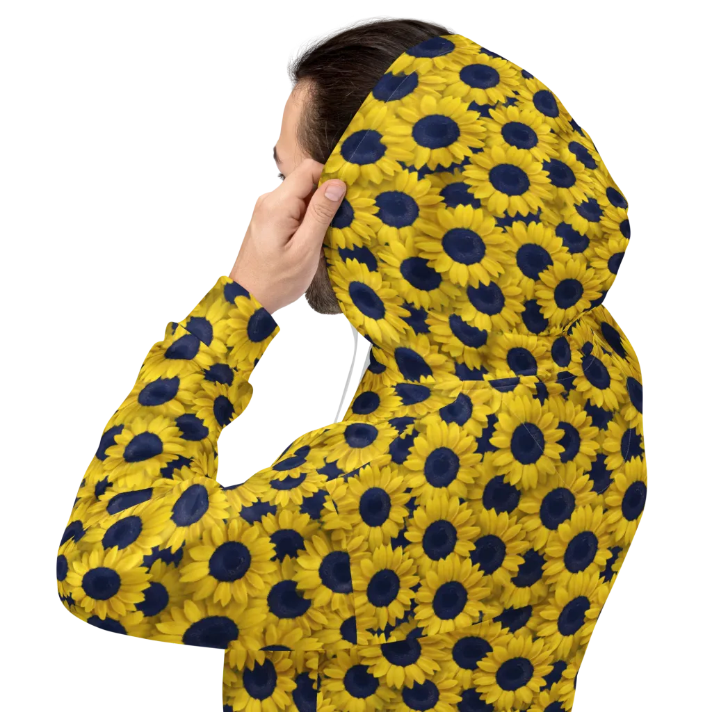 Midnight Sunflowers on Hoodie — Back