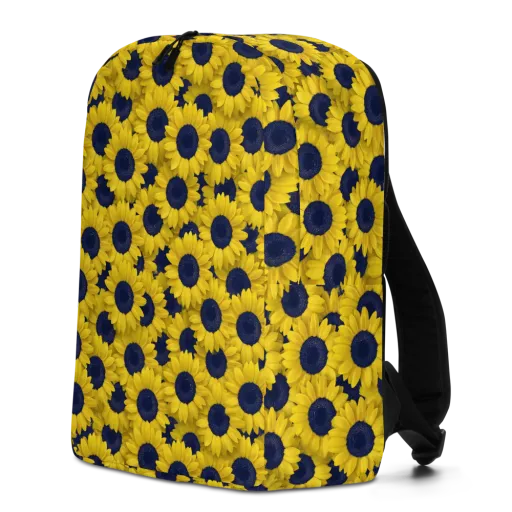 Midnight Sunflowers on a Minimalist Backpack