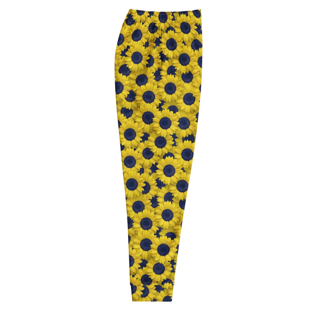 Midnight Sunflowers on Men's Joggers — Right