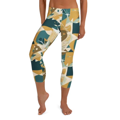 Astral Botanica on a Capri Leggings
