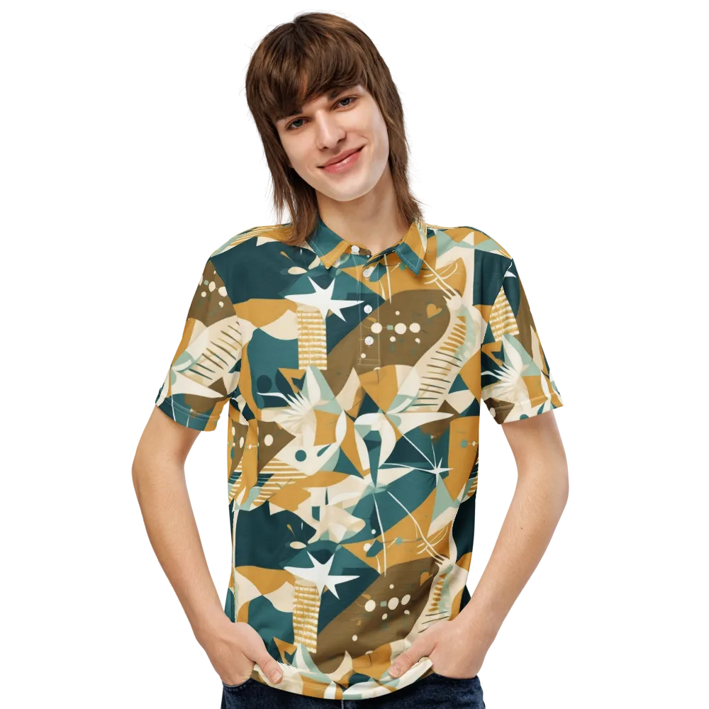 Astral Botanica on Men's Slim Fit Polo Shirt — Front