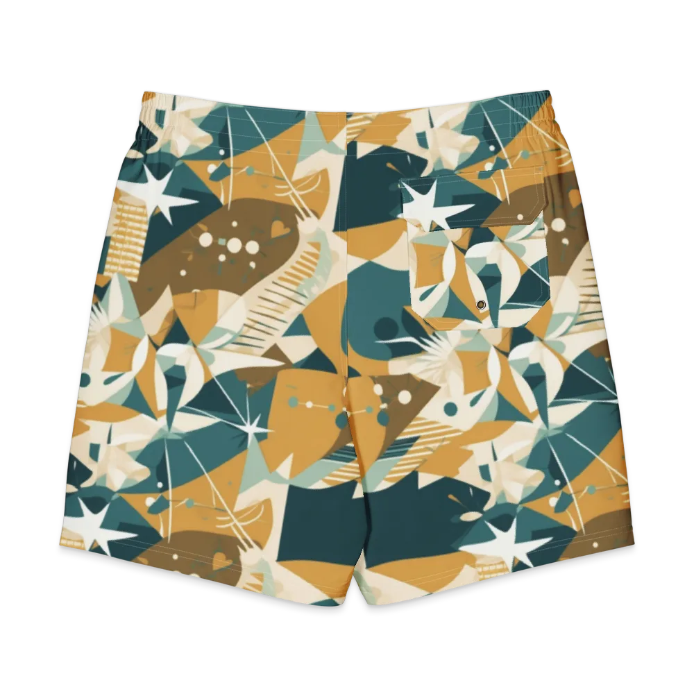 Astral Botanica on Men's Board Shorts — Back