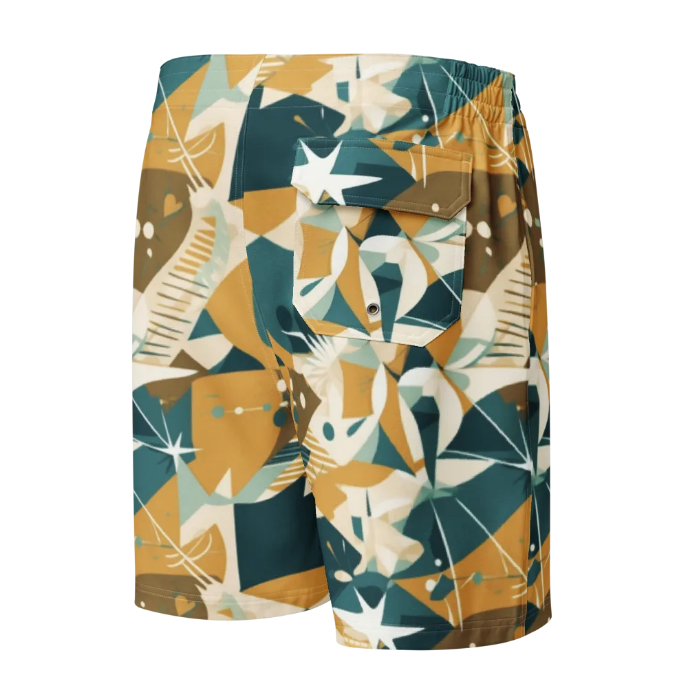 Astral Botanica on Men's Board Shorts — Back