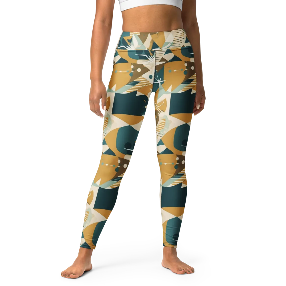 Astral Botanica on Yoga Leggings — Front