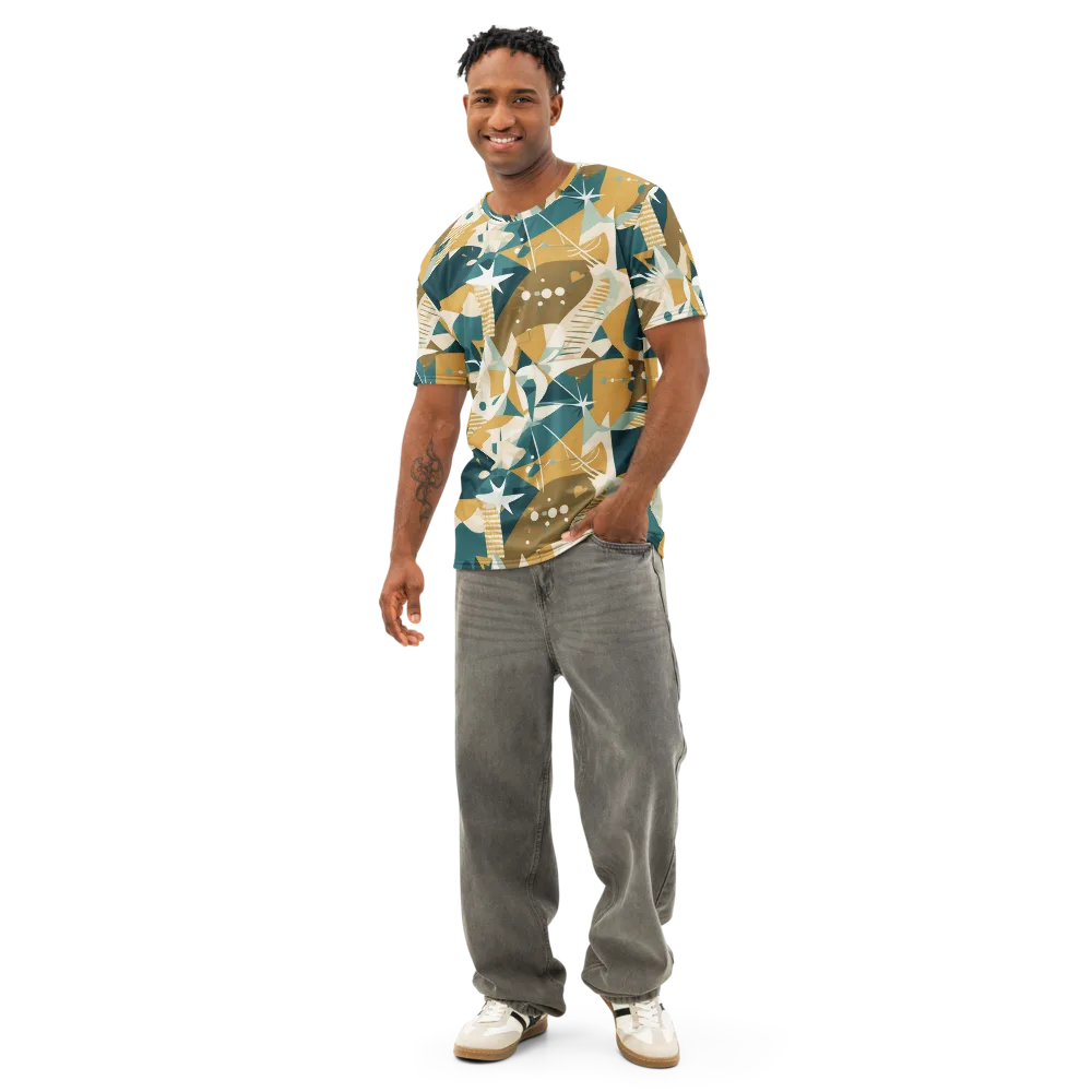 Astral Botanica on Men's Cotton Crew Neck T-Shirt — Front