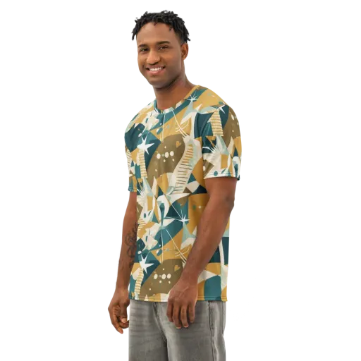 Astral Botanica on a Men's Cotton Crew Neck T-Shirt