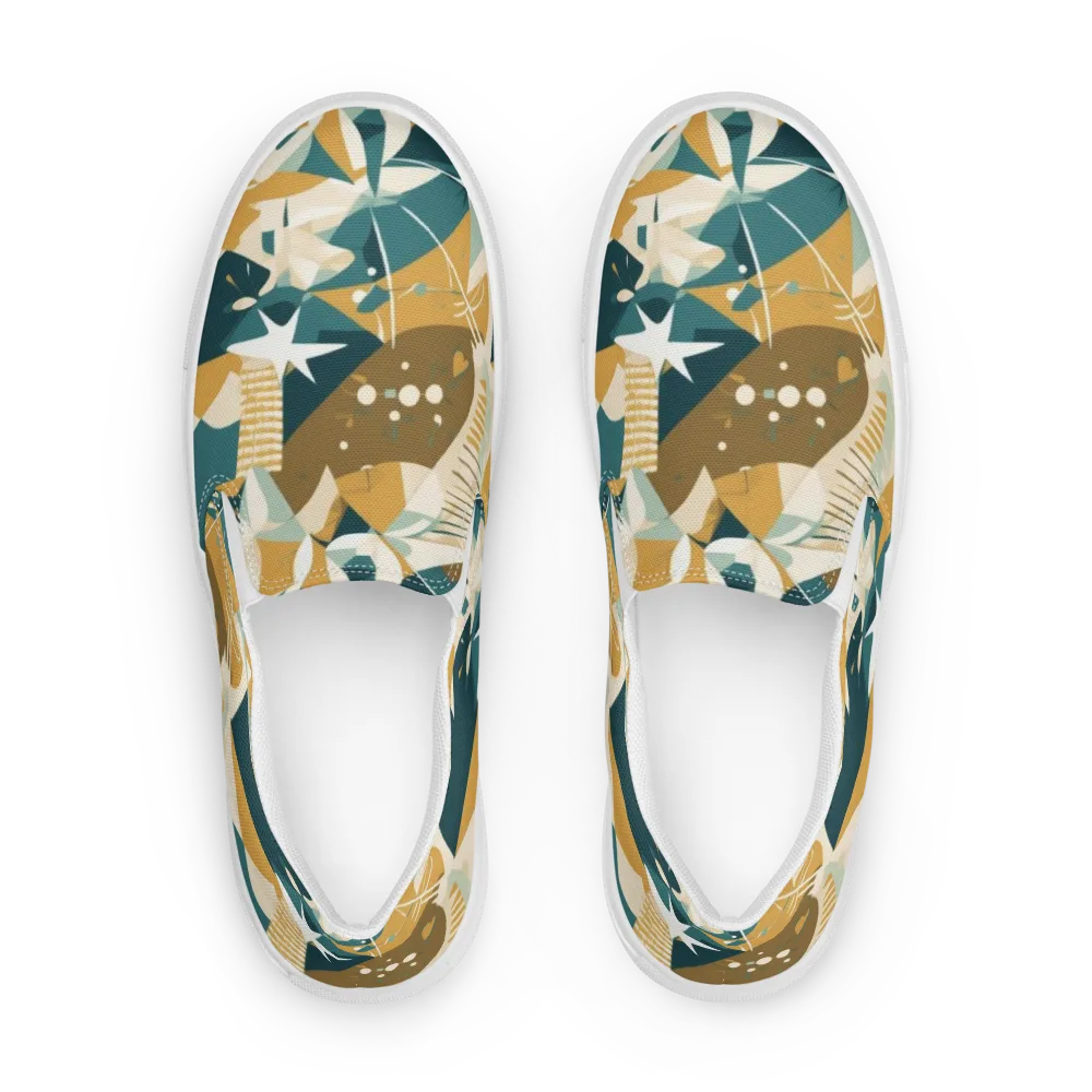 Astral Botanica on Men's Slip-On Canvas Shoes — Front