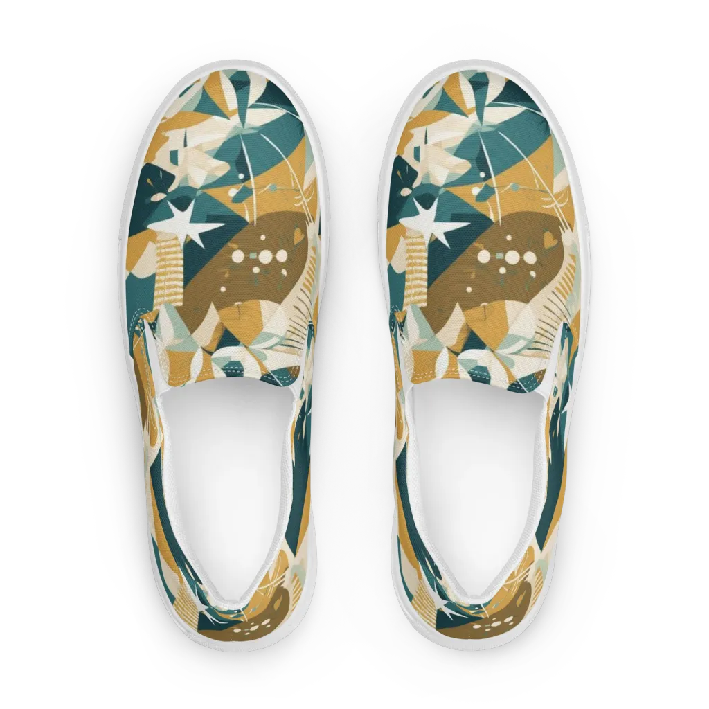 Astral Botanica on Women's Slip-On Canvas Shoes — Front