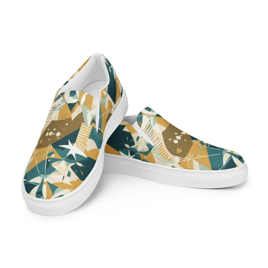 Astral Botanica on Women's Slip-On Canvas Shoes — Left Front