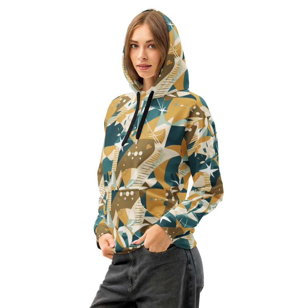 Astral Botanica on Cotton Hoodie — Left Front