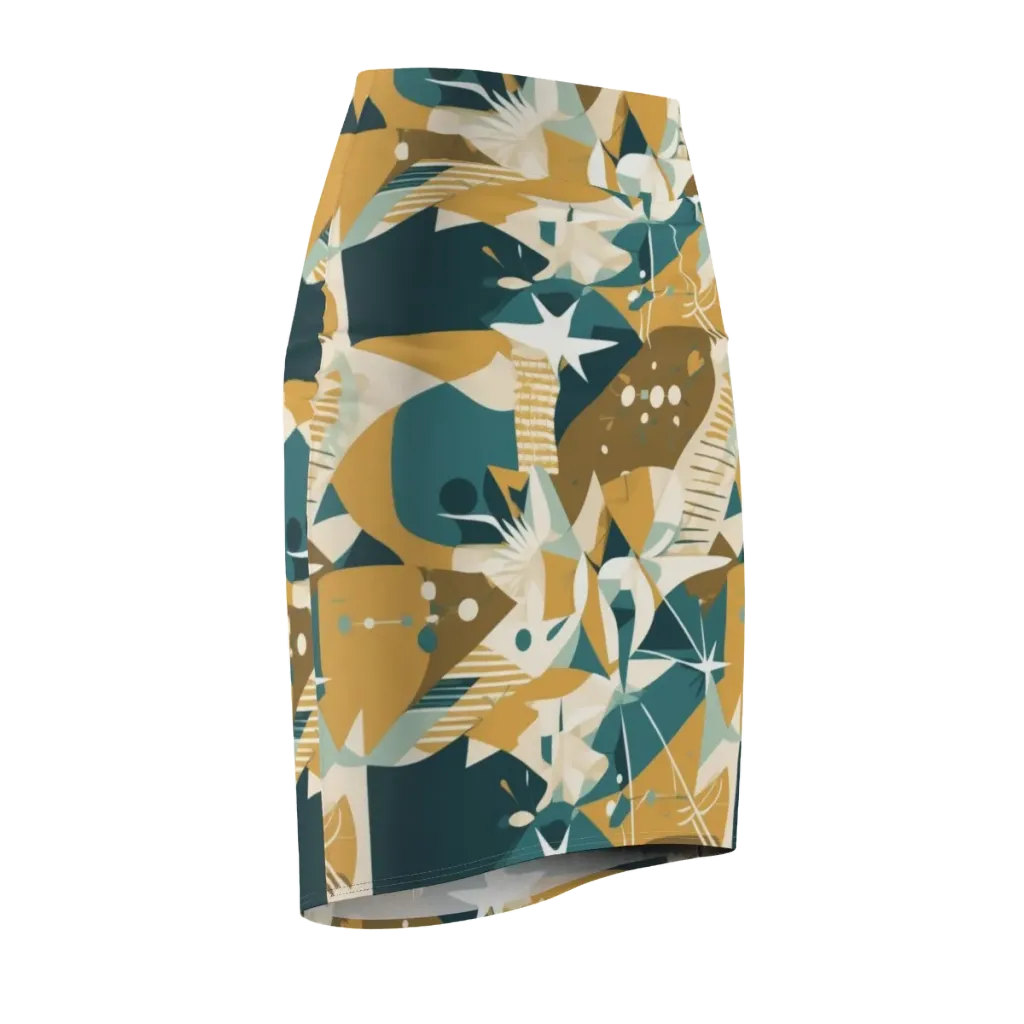 Astral Botanica on Pencil Skirt — Front Side
