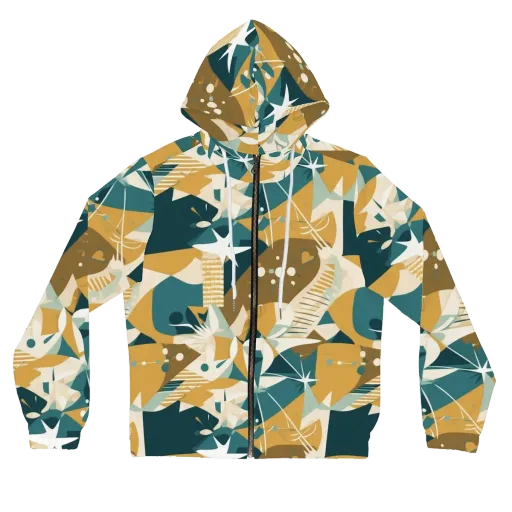 Astral Botanica on a Women's Full-Zip Hoodie
