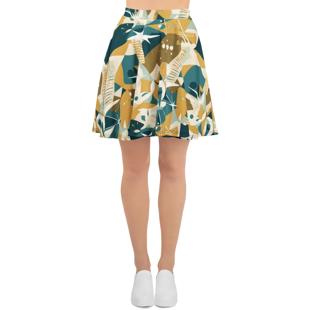 Astral Botanica on Skater Skirt — Front
