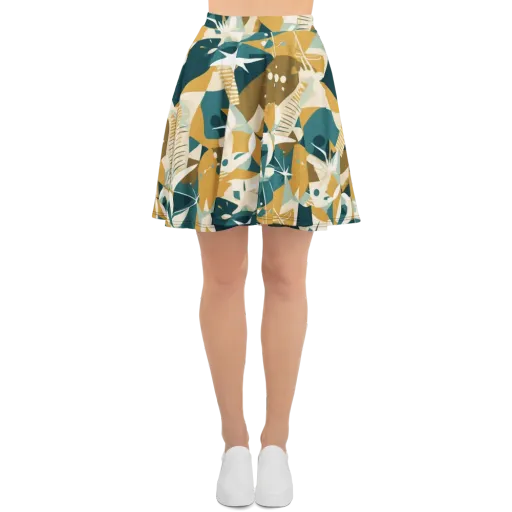 Astral Botanica on a Skater Skirt