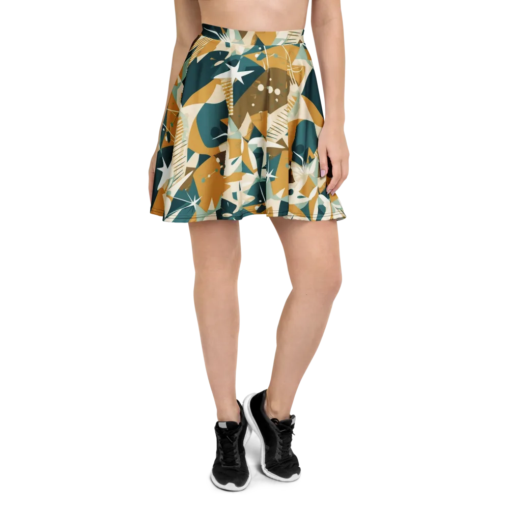 Astral Botanica on Skater Skirt — Front