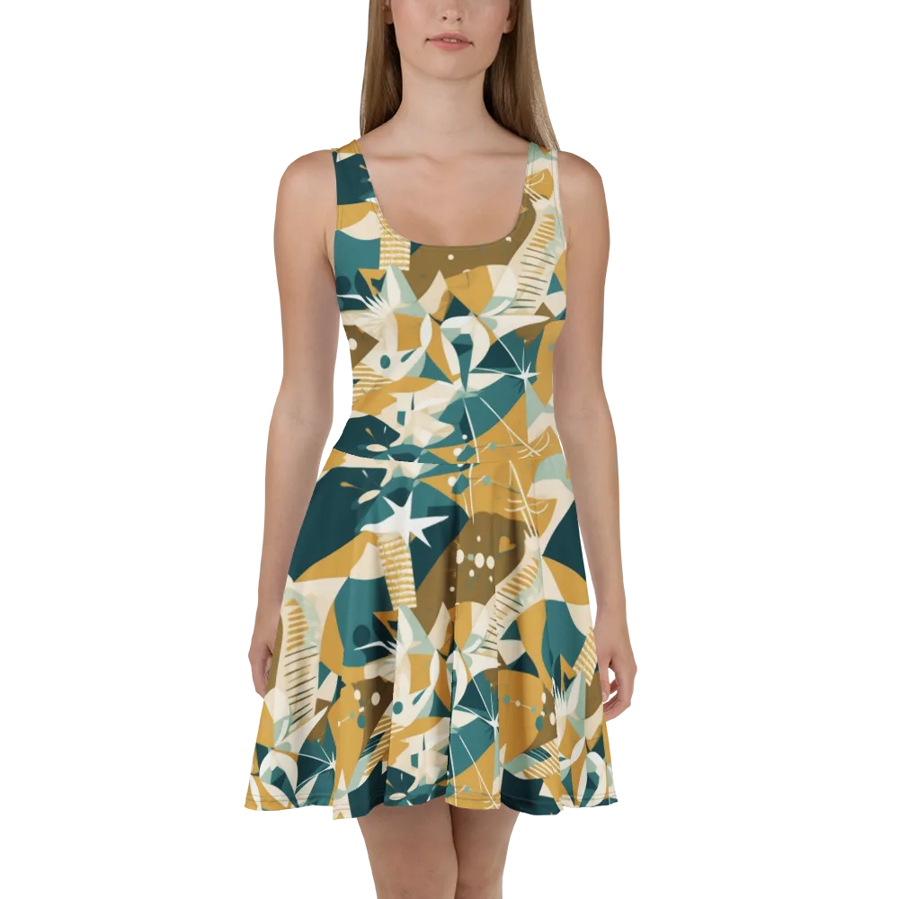 Astral Botanica on Skater Dress — Front