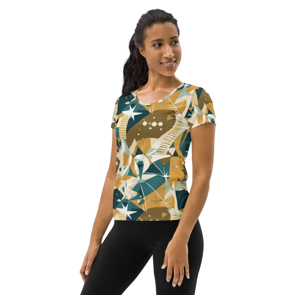 Astral Botanica on Women's Athletic T-Shirt — Left