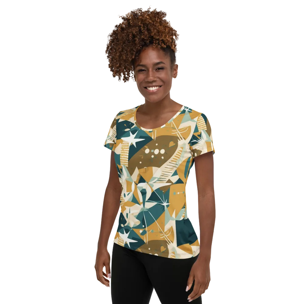 Astral Botanica on Women's Athletic T-Shirt — Left