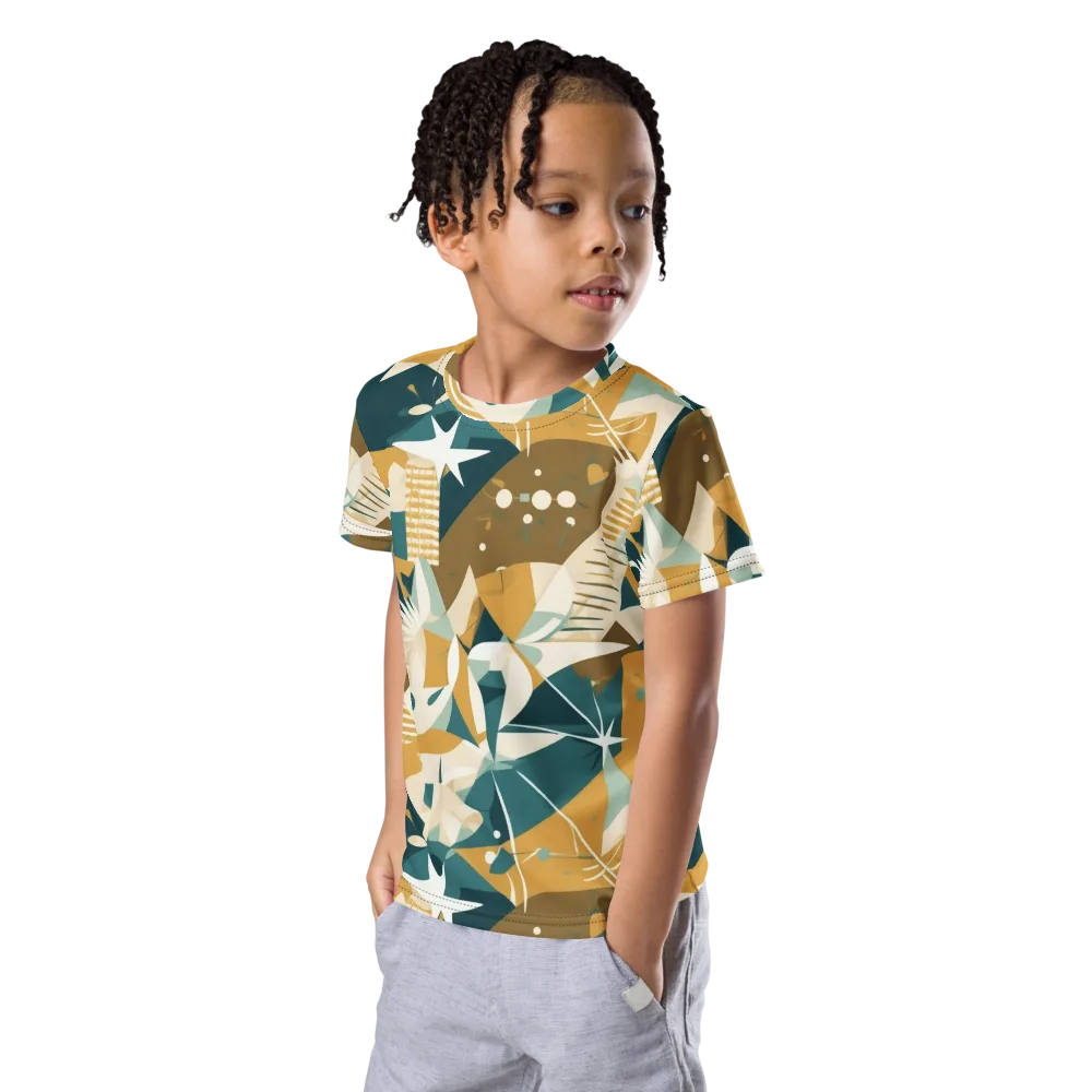 Astral Botanica on Kids Crew Neck T-Shirt — Left Front