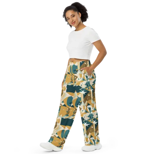 Astral Botanica on a Wide-Leg Pants