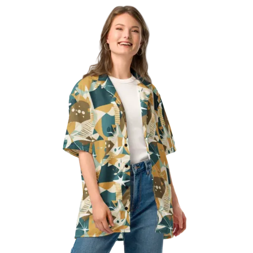 Astral Botanica on a Button Shirt
