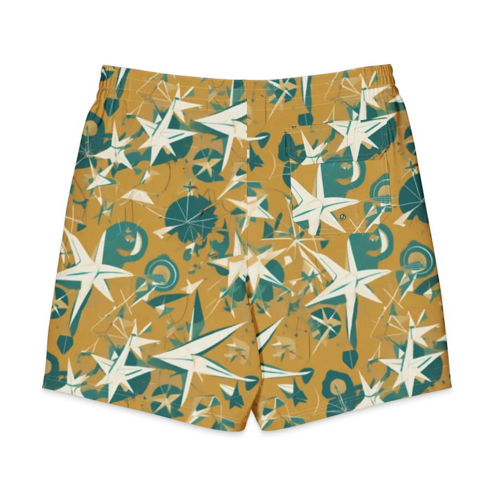 Ochre Flight on Men's Board Shorts — Back
