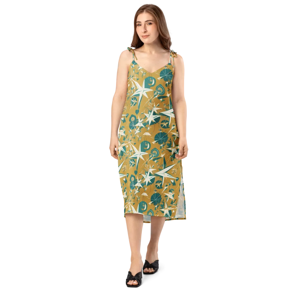 Ochre Flight on Slip Dress — Front