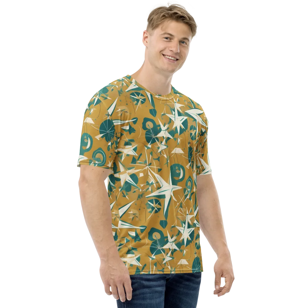 Ochre Flight on Men's Crew Neck T-Shirt — Right