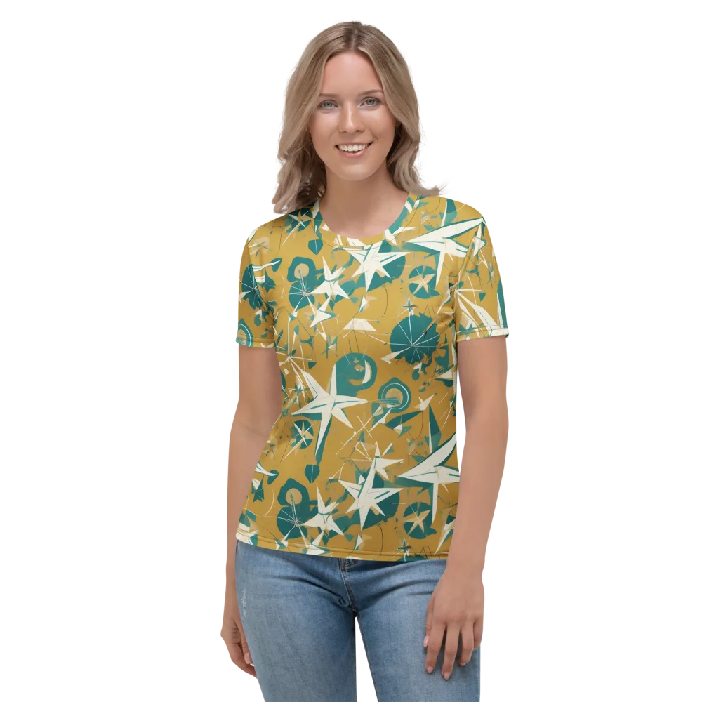 Ochre Flight on Women's Crew Neck T-Shirt — Front